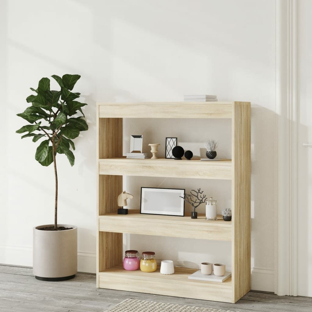 

Book Cabinet/Room Divider Sonoma Oak 31.5"x11.8"x40.6" Engineered Wood