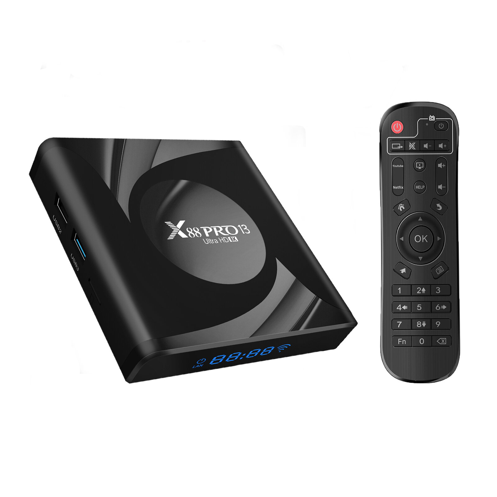 

[2+16G] Smart TV Box X88 Pro 13a Android 13 8K Filme Push TV BoxRK3528 WiFi6 Dupla Wifi TV Box 2023 Set Top Box Media