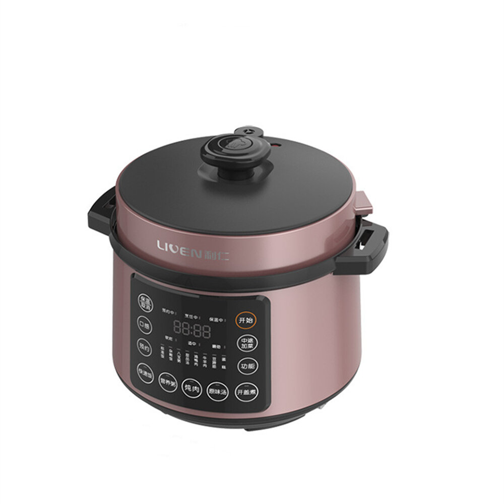 

LIVEN YLG-D Electric Pressure Cooker 5L/6L Large Capacity Double Liners 24-Hour Appointment Multi-purpose Cooker with An