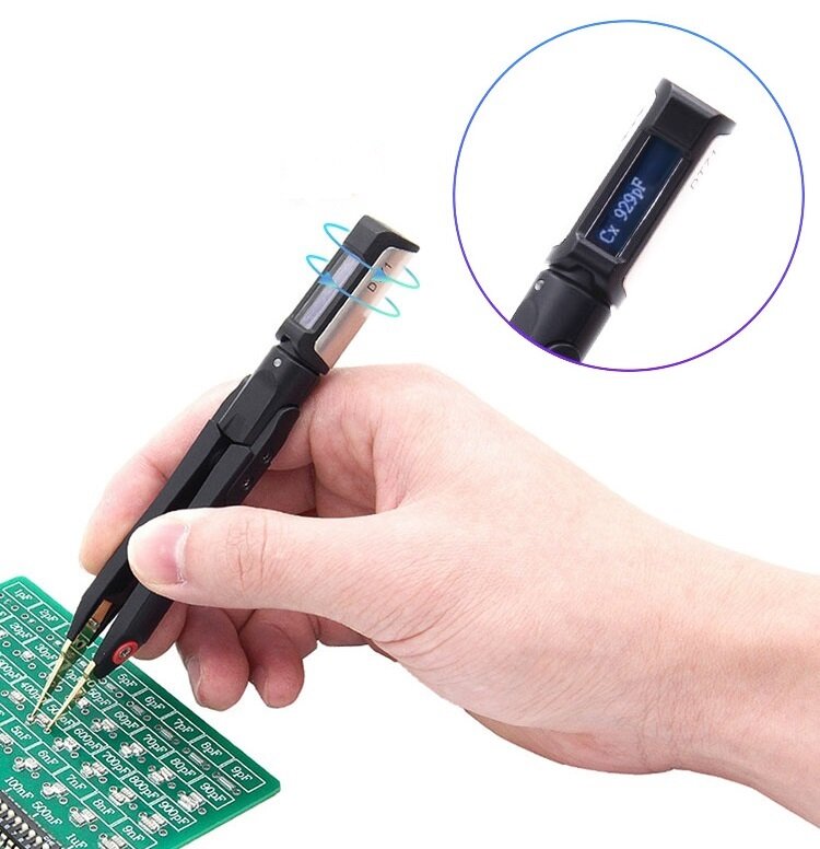 

DT71 Digital Mini Tweezers SMD Tester Portable LCR Meter Diode Resistor Capacitor Multimeter Frequency Signal Generator