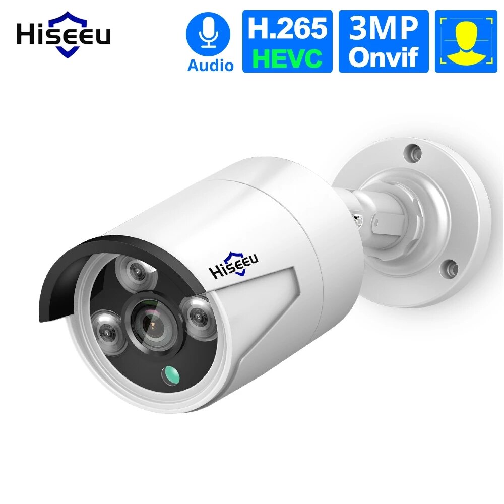 Hiseeu HB612 HB613 1536P 3.0MP POE Mini Bullet IP Camera ONVIF P2P IP66 Waterdichte Outdoor IR GESNE