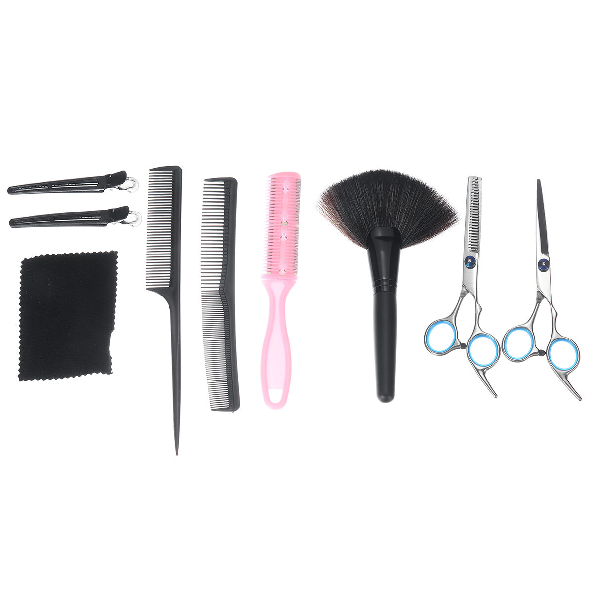 

11pcs Professional Hair Cutting Scissors Thinning Barber Shears Comb Clips Salon