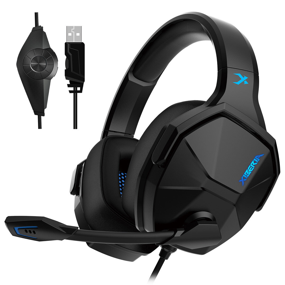 

XIBERIA V13 Gaming Headset USB 7.1 Channel Ergonomic Shaft Professional Headphone with Mic for Computer Laptop Gamer