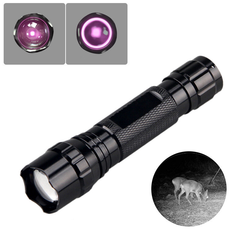 XANES® 501F 850nm IR Zoomable Flashlight 3W Night Vision Hunting Tactical Torch Work Light  - buy with discount