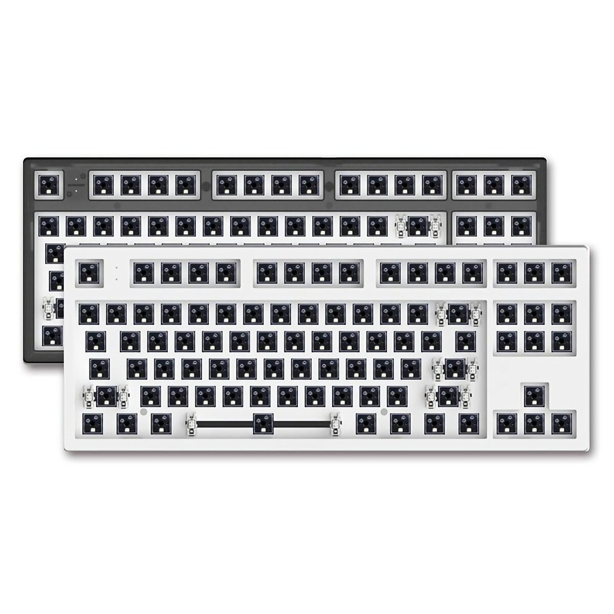 MK870 Keyboard Customized Kit 80% TKL 87 Keys RGB Hot Swappable Programmable PCB Mounting Plate Case