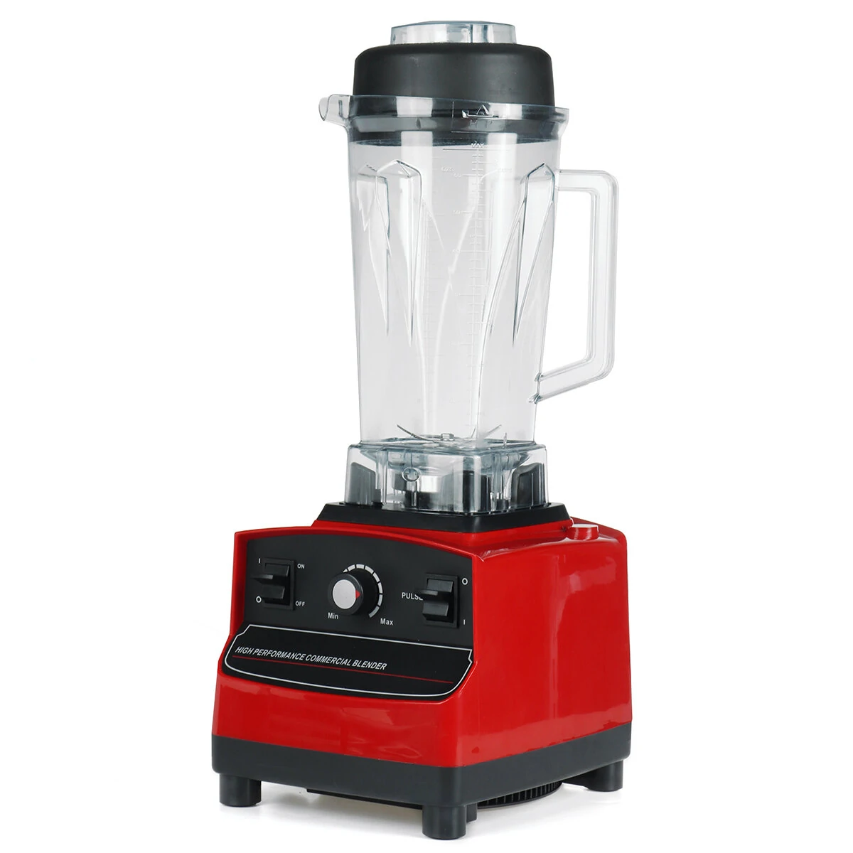 AUGEINB BL-4 1350W Countertop Blender 2L 18 Speed Adjustment 6 Blades Electric Mixer for Most Common Blender Creations - Black & Red