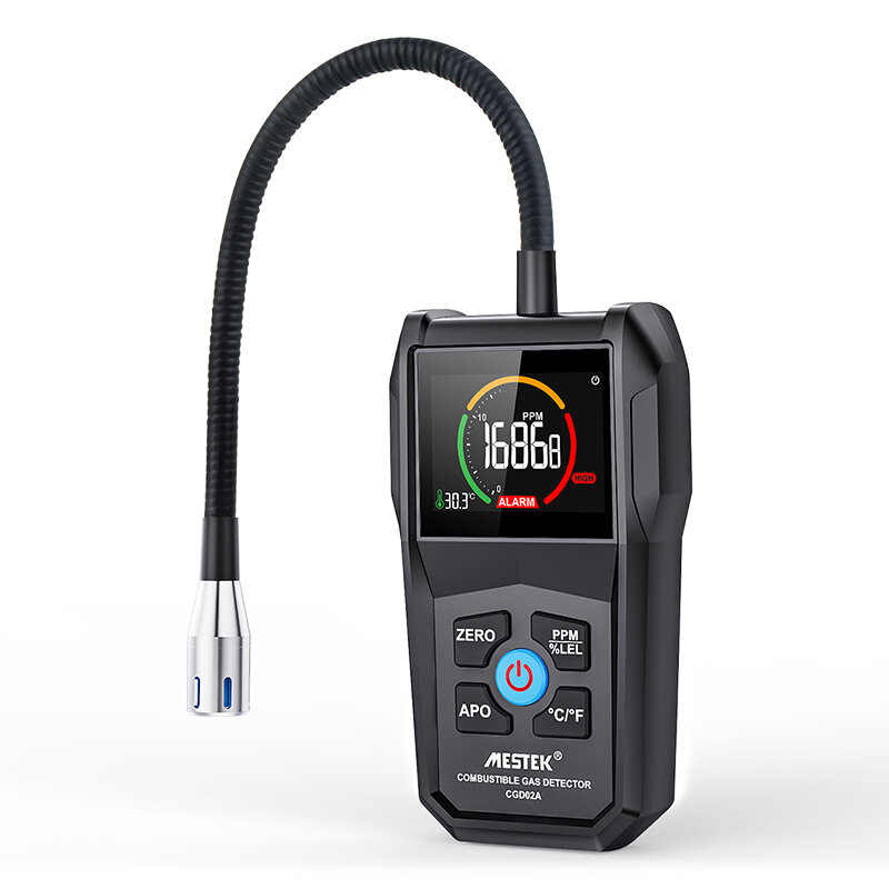 MESTEK CGD-02A Digital Gas Tester Gas Sensor Air Quality Monitor Gas Leak Sensor Gas Analyzer Automotive Combustible Tes