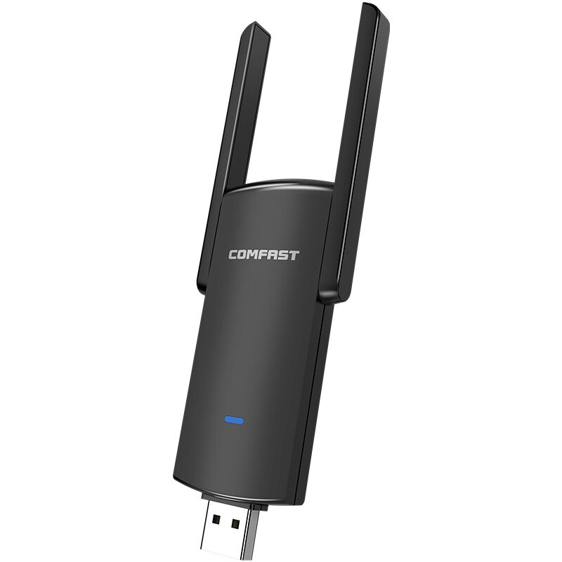 

Comfast WiFi Приемник Сетевая карта USB Wifi Адаптер 1300 Мбит/с RTL8812BU Dual Стандарты 2,4 ГГц/5,8 ГГц для ПК Черный