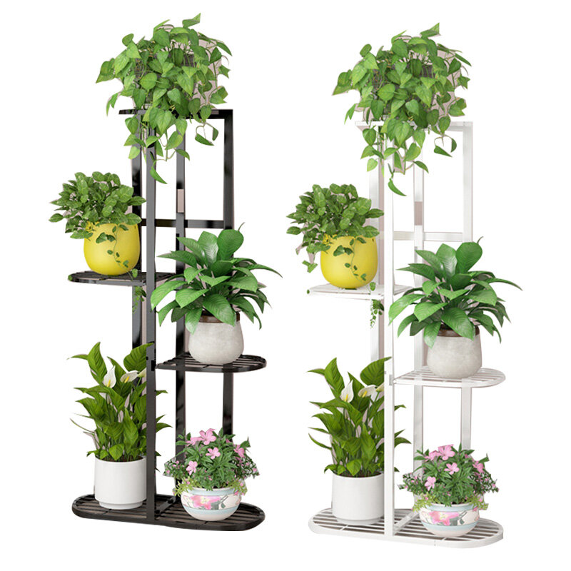 5 Tier Tall Plant Stand Rack Multiple Flower Pot Holder Shelf For Indoor Outdoor