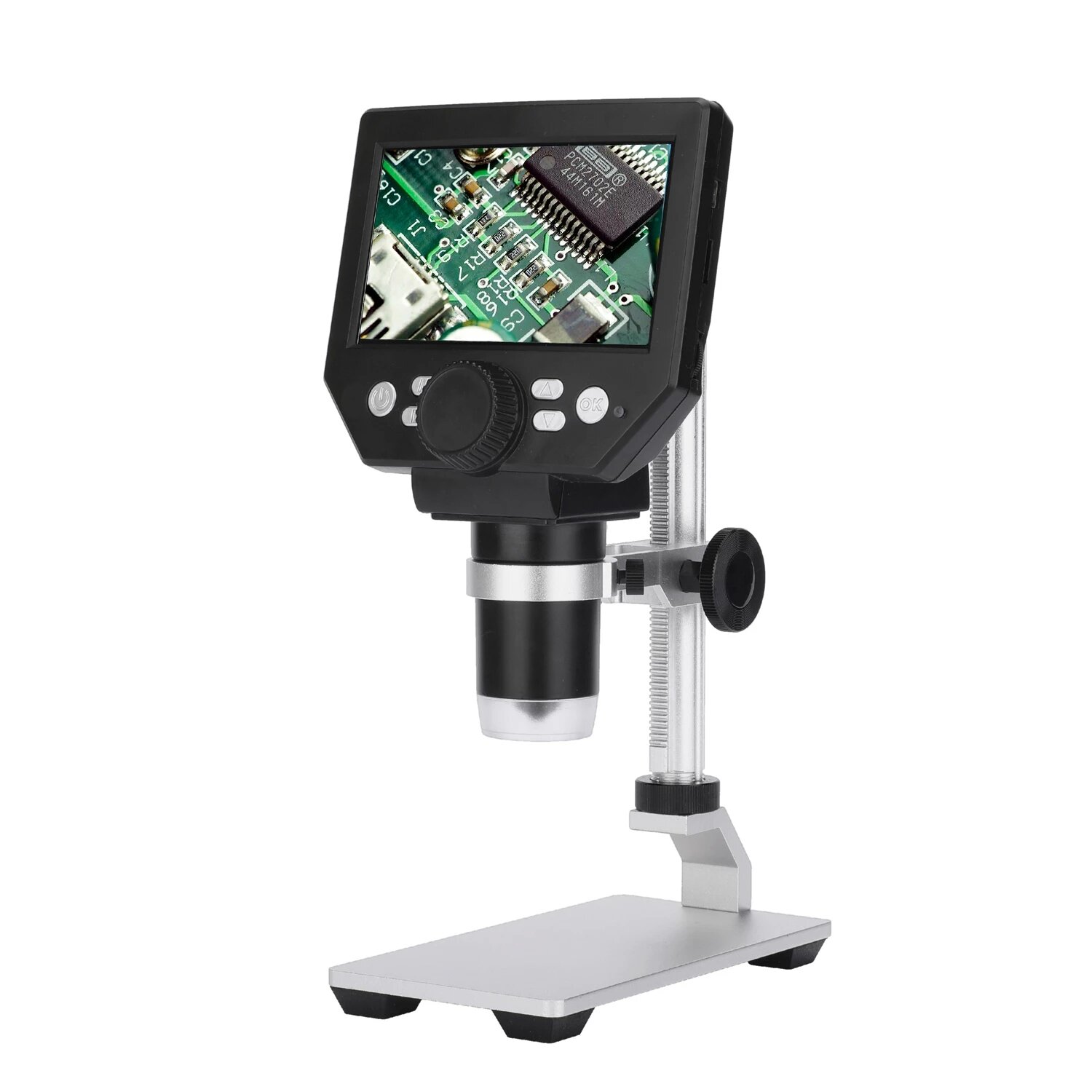 MUSTOOL G1000 Portable 1-1000X HD 8MP Digital Microscope 4.3" Electronic HD Video Microscopes Borescope Magnifier Camera Mobile Phone Repair Microscope
