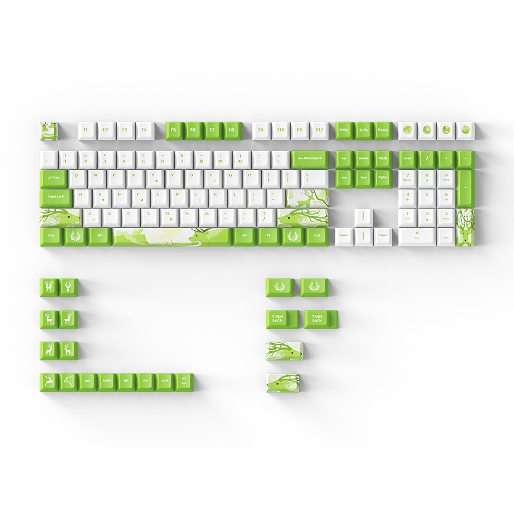 DAGK 128 Keys The Wizard of OZ Keycap Set Cherry Profile PBT Five-sided Sublimation Keycaps for Mechanical Keyboards