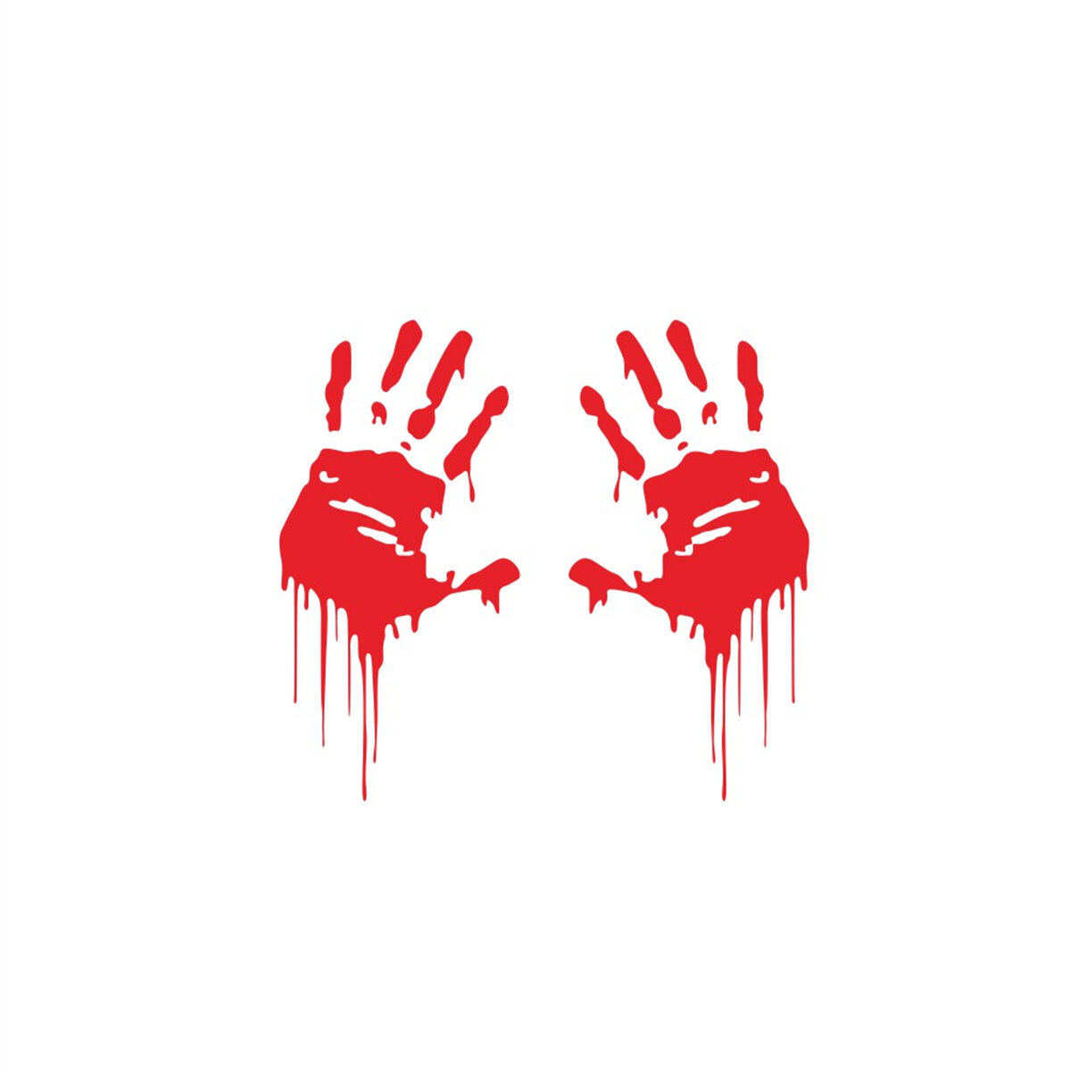 2 stuks Bloedige Druipende Handen Reflecterende Stickers voor Auto Bumper Grappige Halloween Thema C
