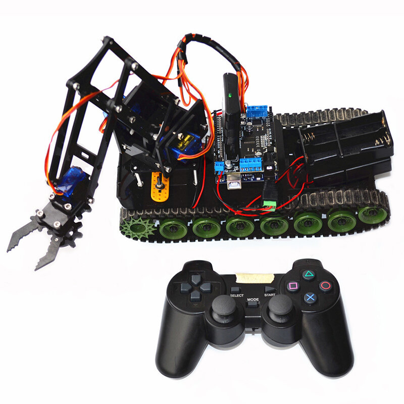 Remote Control Robot Tank Toys RC Robot Chassis Kit With Servo PS2 Mearm
