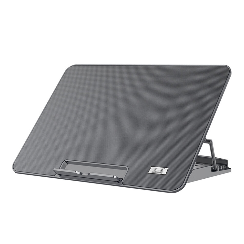 Suohuang Notebook Computer Radiator Laptopstandaard Koelblok met 2 USB 6 Ventilatoren Verstelbare, v