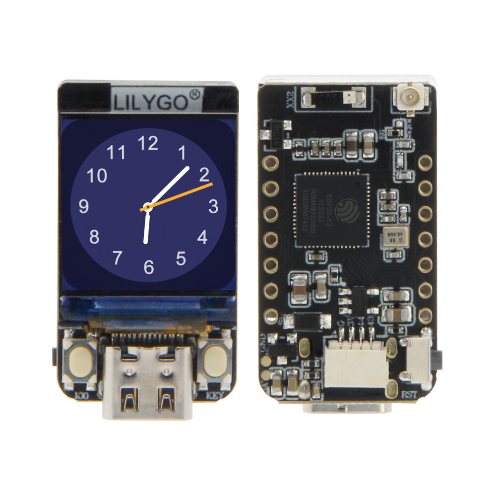 

LILYGO® T-QT V1.1 ESP32-S3 GC9107 0,85 дюймов LCD Дисплей Совет по развитию модуля WIFI Bluetooth Полноцветный IPS Экран
