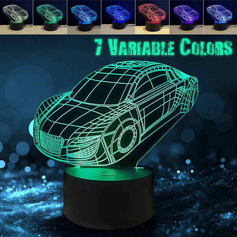 USB Touch Sensor Racing Car bureaulamp Colorful LED nachtkastje licht