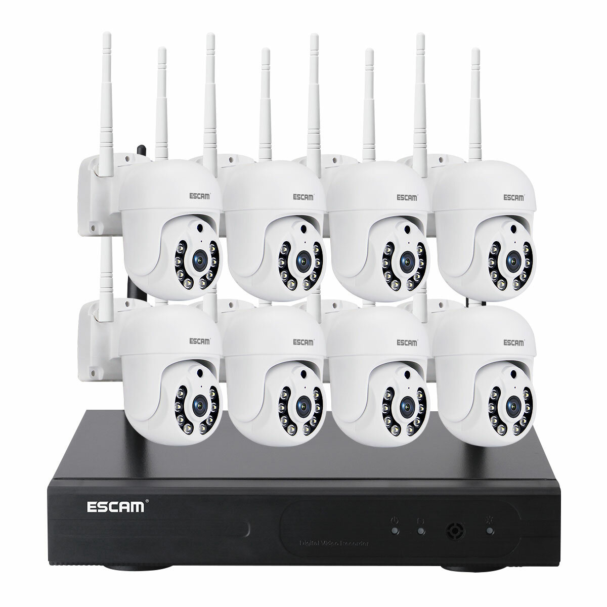 ESCAM WNK718 3MP 8CH Wireless PTZ IP Camera Wireless CCTV Security System...