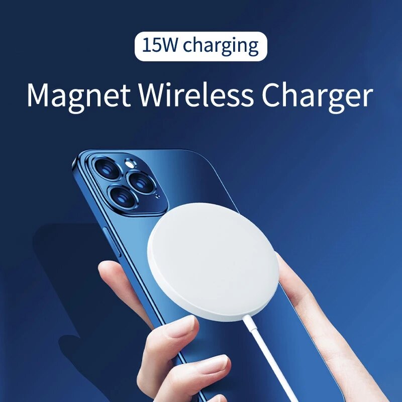 

Bakeey Magnetic 15W Qi Wireless Charger Fast Wireless Charging Pad For iPhone 12 12 Mini 12 Pro Max Apple AirPods Pro Ap
