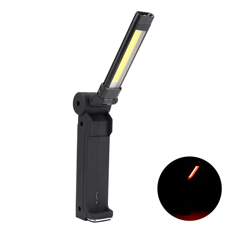 XANES M270 Foldable Magnetic Tail USB Rechargeable COB Flashlight Work Lamp Light Mini Torch