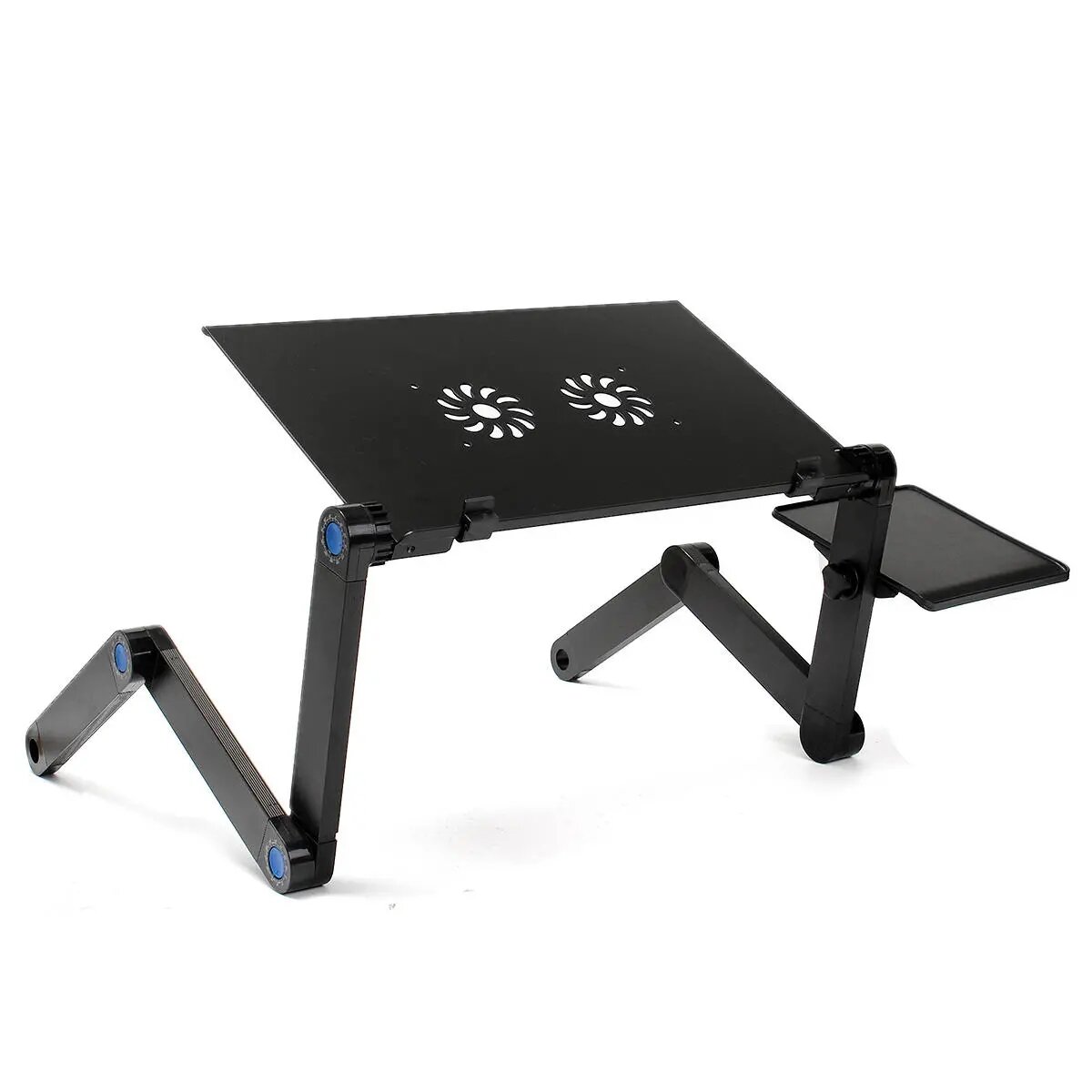 

Folding Laptop Desk 360 Computer Table 2 Holes Cooling Notebook Table with Mouse Pad Laptop Stand