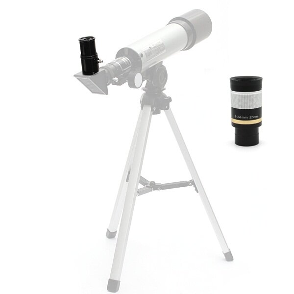 IPRee® Oculaire Zoom Deluxe 1,25" 8-24mm pour Télescope Entièrement en Métal avec Pellicule Verte à Large Bande FMC HD