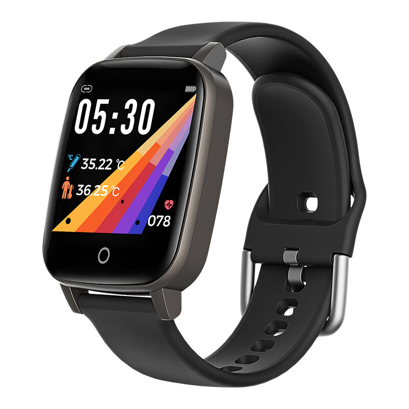 [bluetooth 5.0]Bakeey T1S Temperature Measurement Wristband Hyperthermia Alert Fitness Tracker Smart Watch
