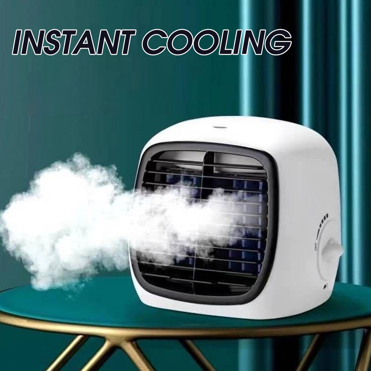 Bakeey Mini Cooling Fan USB Desktop Portable Air Humidifying Refrigeration Spray Small Air Condition