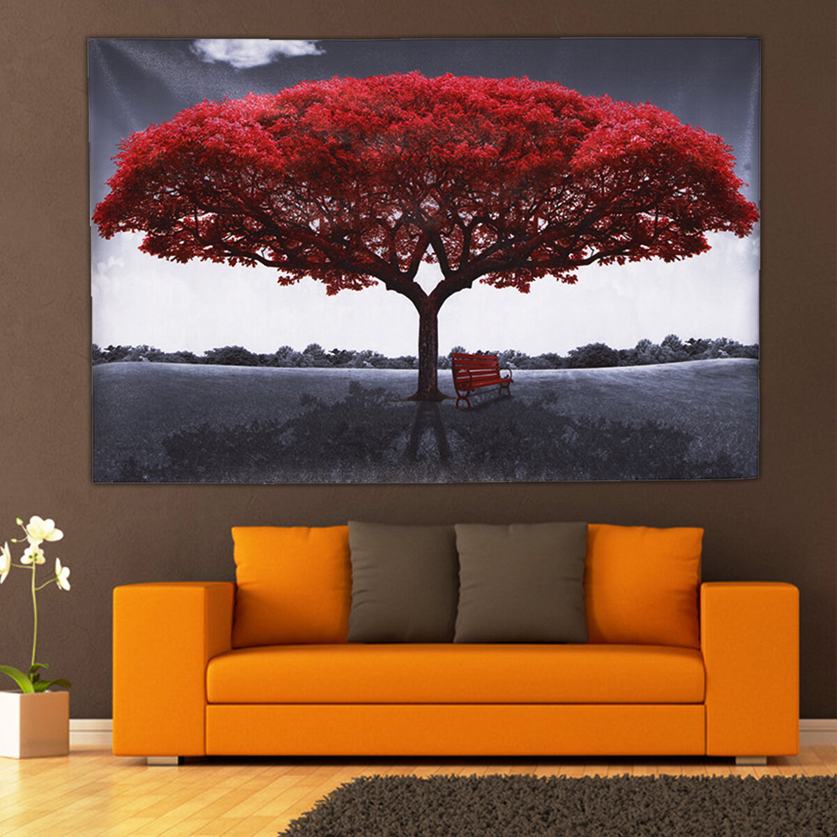 large red tree canvas modern home wall decor art paintings ...