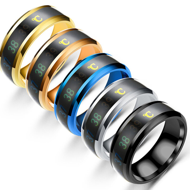 Bakeey Multifunctional Watch Partner Temperature Sense Intelligent Titanium Steel Smart Ring Changin