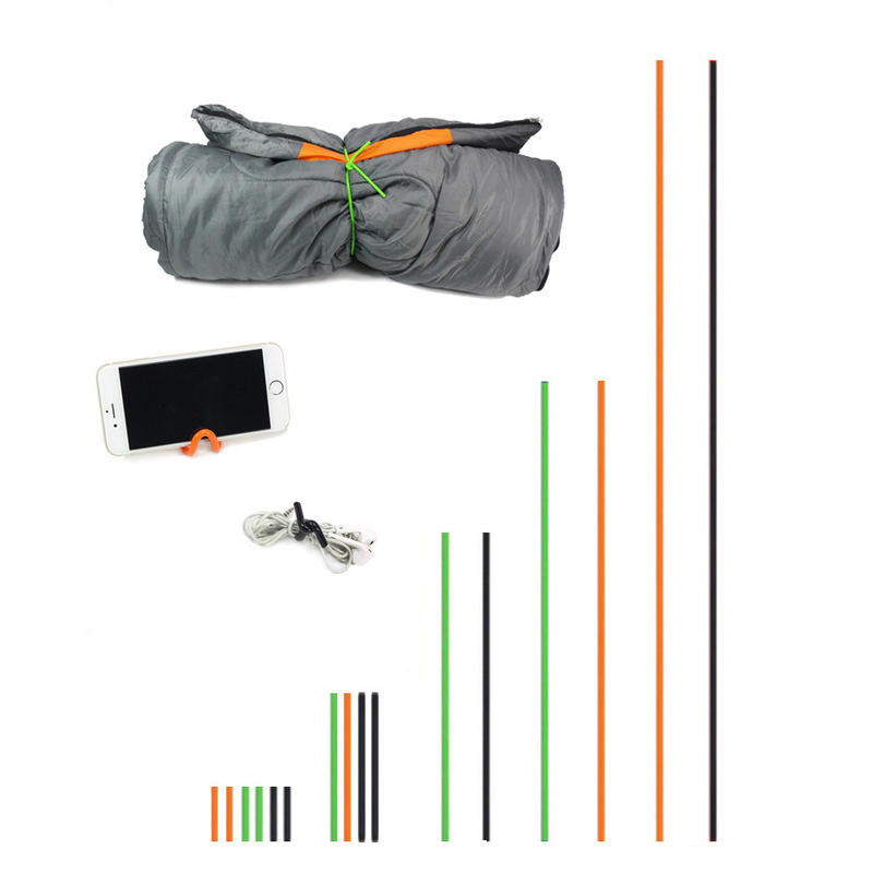 IPRee® 16 Pçs / set Silicone Tenda Corda Elastic Binding Strap Tie Cabo Camping Piquenique