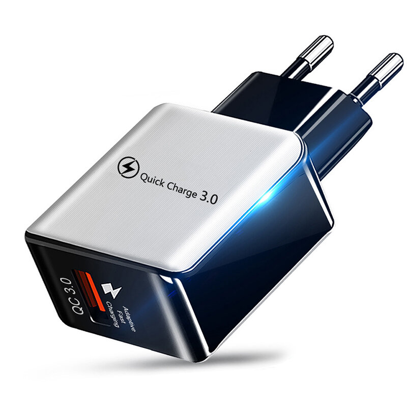 

3A 18 Вт 1-портовое зарядное устройство USB 18 Вт QC3.0 Адаптер настенного зарядного устройства с быстрой зарядкой Вилка