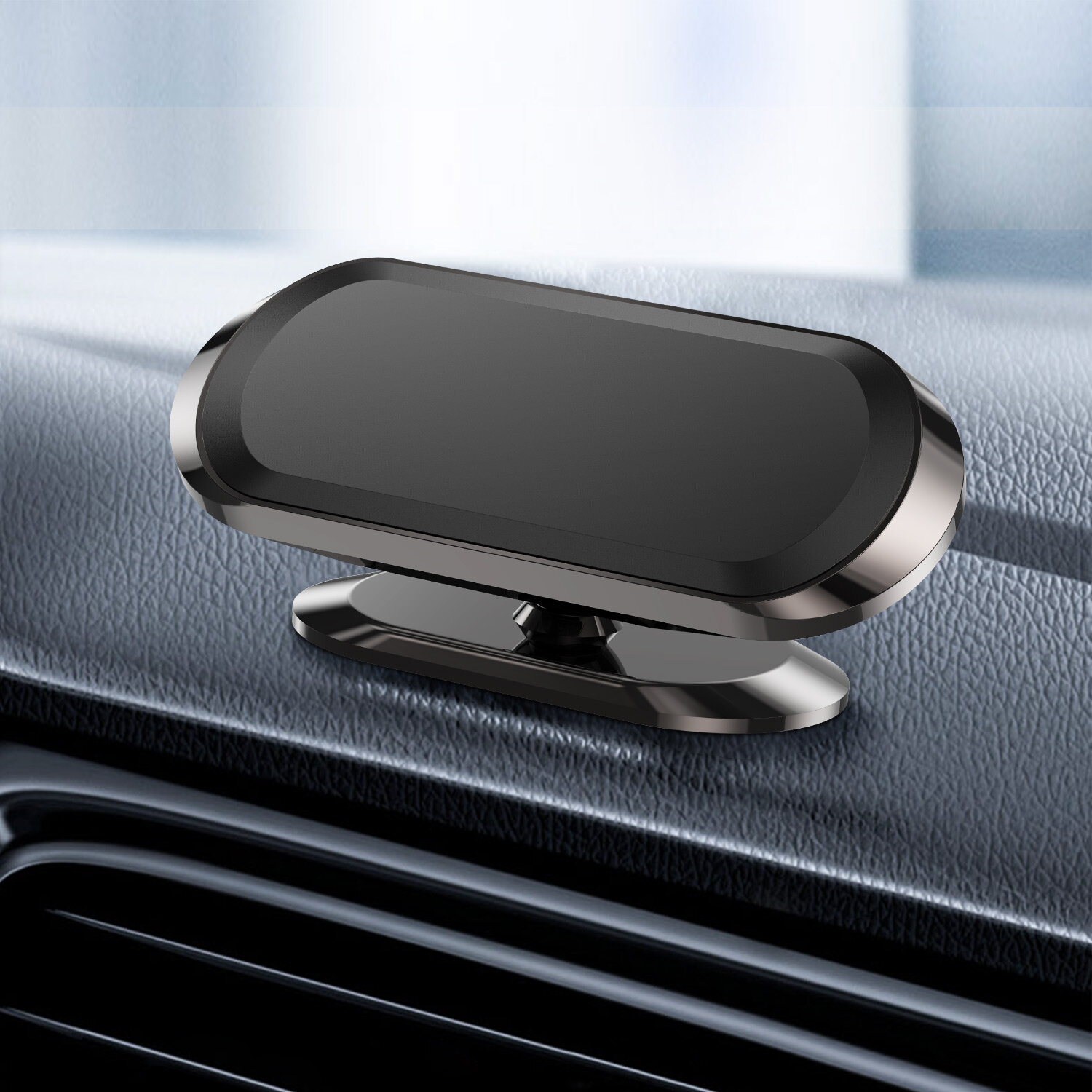 

Uslion 360° Rotating Magnetic Car Mount Aluminum Alloy Lazy Desktop Magnet Phone Holder For 4.0-6.5 Inch Smartphone