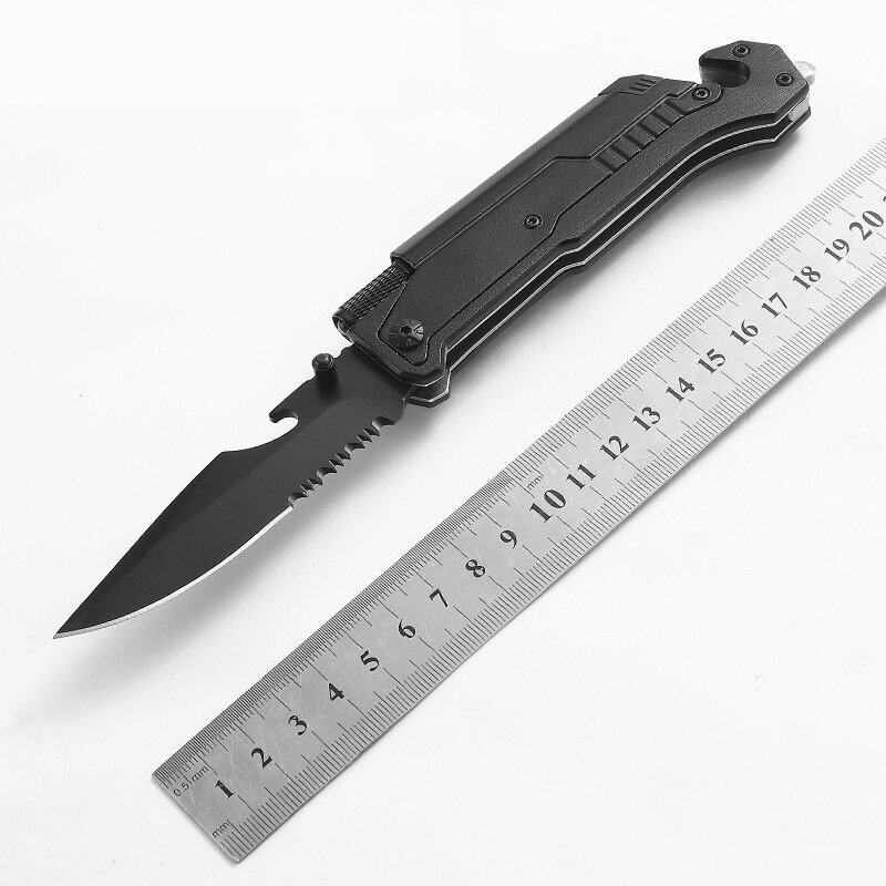 

VOLKEN VK-5957 223mm 3Cr13 Blade Folding Knife Built-in Emergency Flashlight Outdoor Survival Camping Knife Multi EDC To