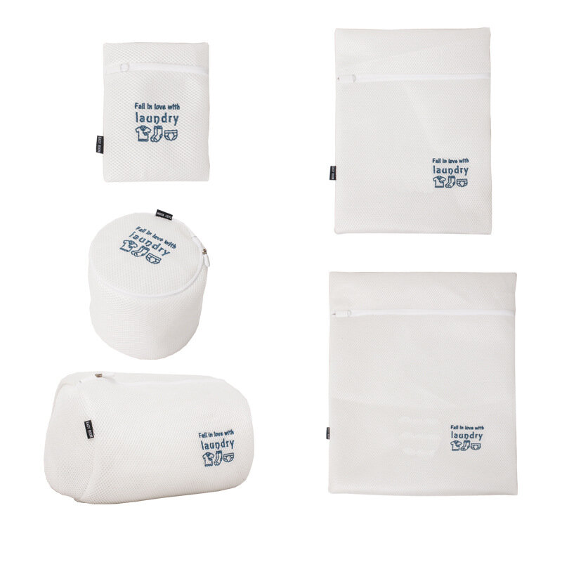 5 pièces / ensemble IPRee maille sac de lavage de linge ensemble pliable lingerie soutien-gorge chaussettes sous-vêtements machine à laver vêtements Protection Net