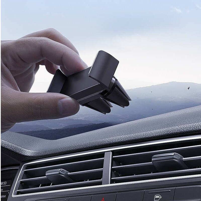 

Bakeey Universal 360° Rotation Car Air Vent Dual Clip Phone GPS Holder Stand Bracket for 4.7-6.5 inch Devices POCO X3 F3