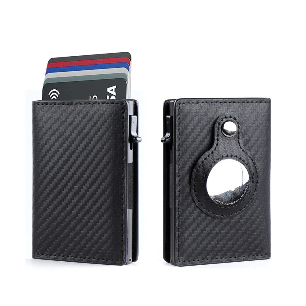 

Airtag Wallet Business Card Book Multifunctional RFID Carbon Fiber Wallet with Credit Card Holder Coin Purse for Office