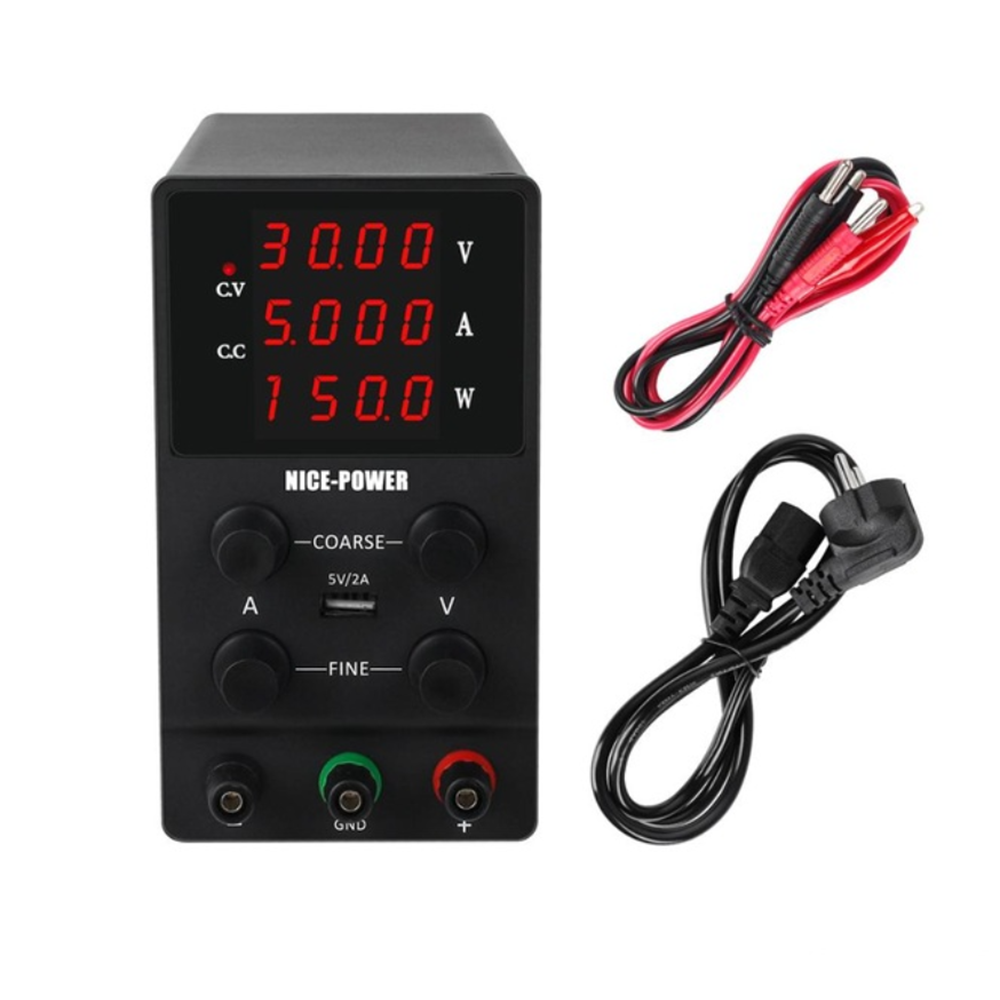 

NICE-POWER SPS305 30V 5A Lab Bench DC Power Supply Digital Switching Laboratory Power Feeding Current Stabilizer Voltage