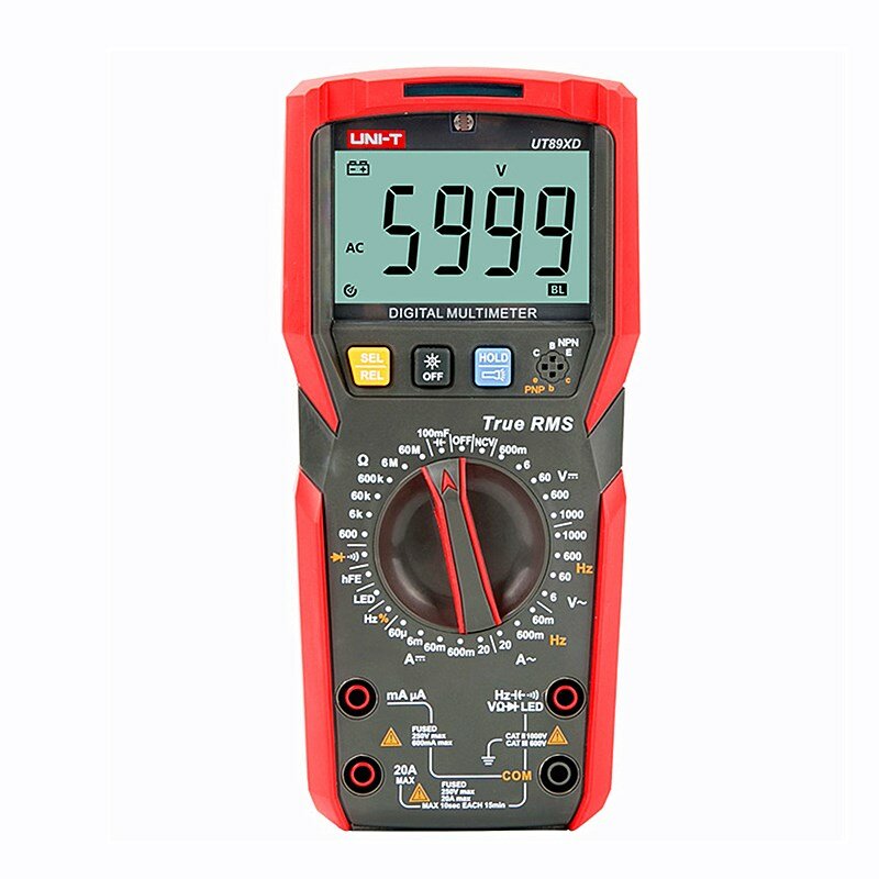 UNI-T UT89X/UT89XD 6000 Count Digital Multimeter Backlight Temperatuur Tester 