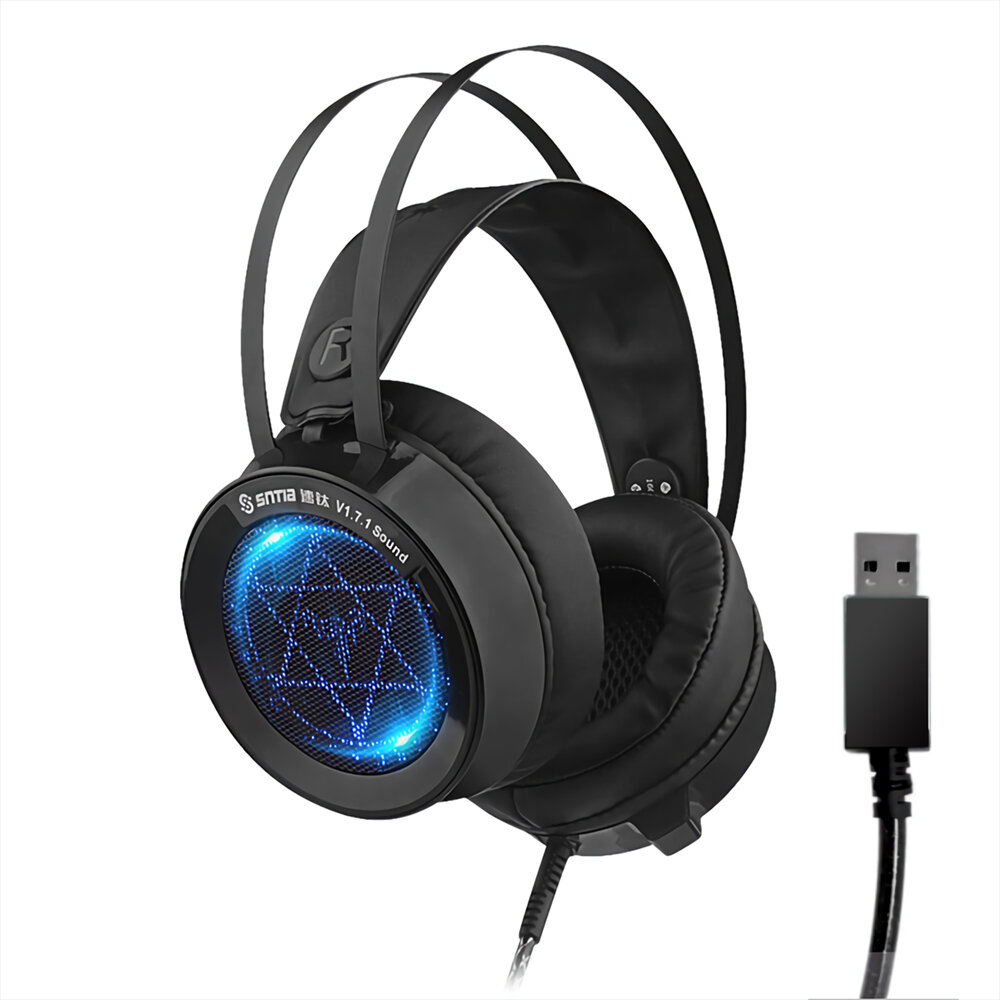 

SUTAI V1 Game Headset 7.1 Channel USB Wired Bass Gaming Headphone Stereo Headset with Mic for Computer PC Gamer