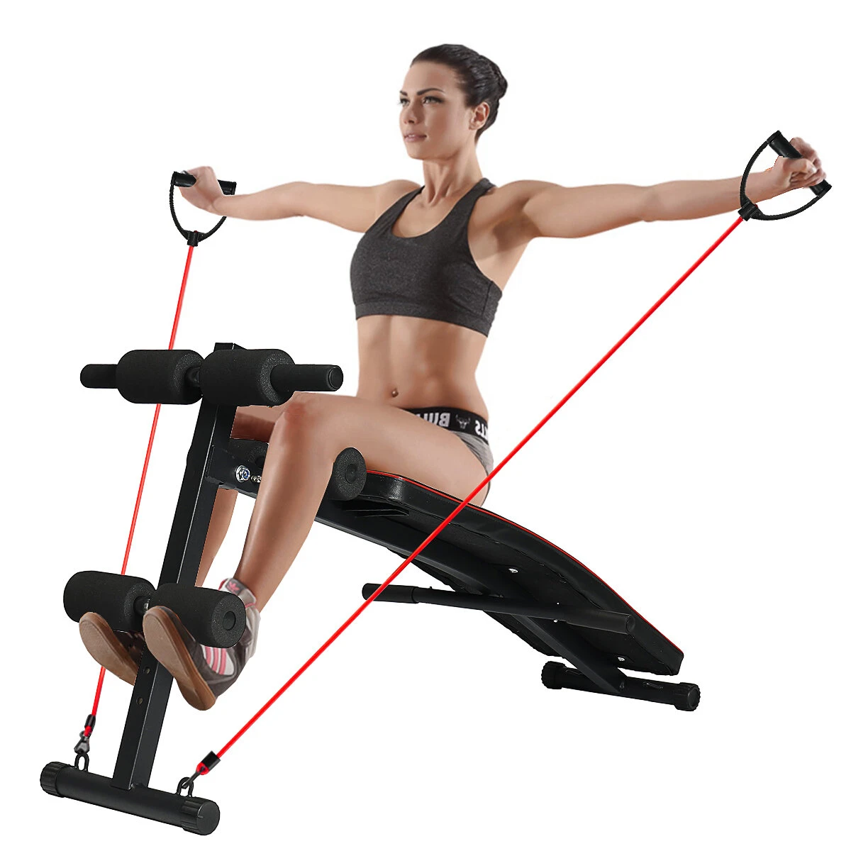 Στα 46,40€ από αποθήκη Τσεχίας | Adjustable Sit up Bench Multifunctional Folding Abdominal Muscle Training Body building Home Gym Fitness Equipment