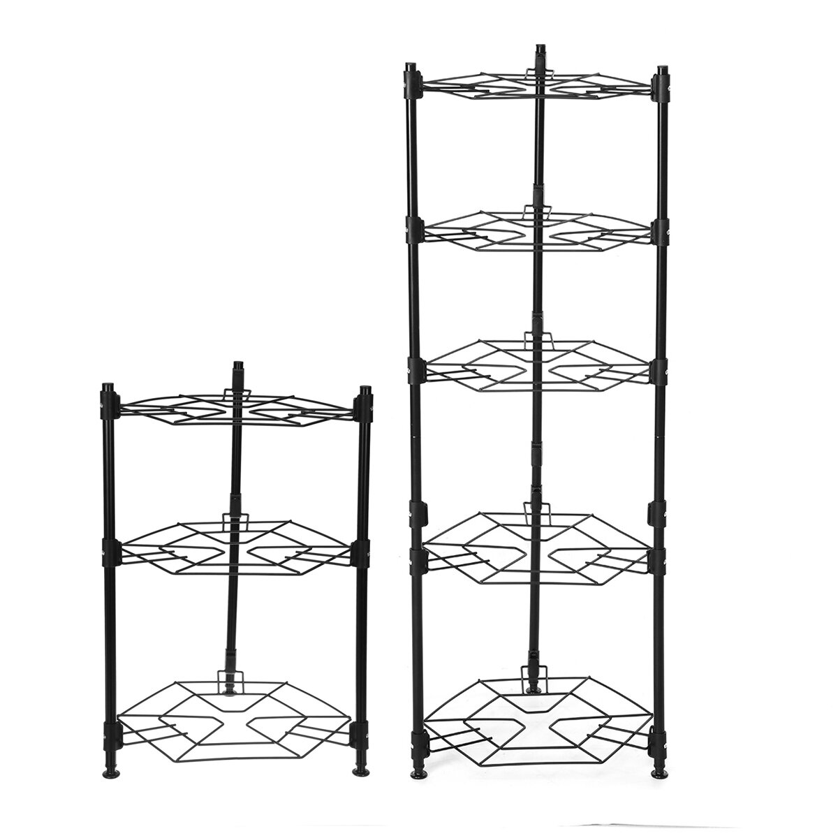 3/4/5 Tiers Storage Shelf Rack Pan Stand Pot Holder Kitchen Bath Stainless Steel