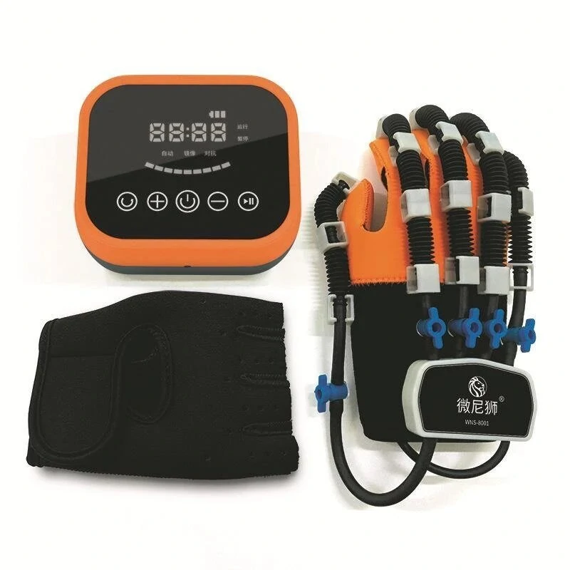 Hemiplegia Finger Rehabilitation Trainer Robot Gloves Braces & Supports Bone Care for Hand Training - EU Plug Left L
