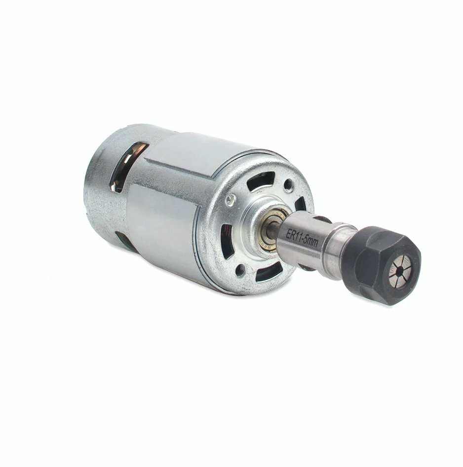 

Machifit 775 DC Motor 12-36V Ball Bearing Spindle Motor with ER11 Extension Rod Carving Cutter for CNC Router Machine