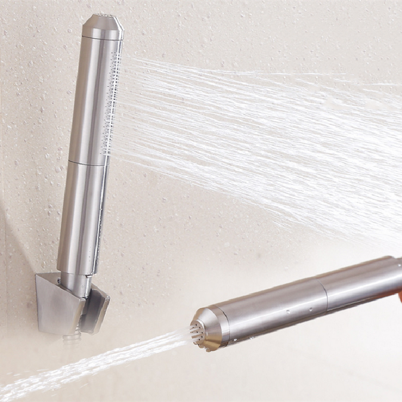 Stainless Steel Bathroom Portable Bidet Sprayer Handheld Showerhead Two Water Modes Ajustable Booster Shower Head