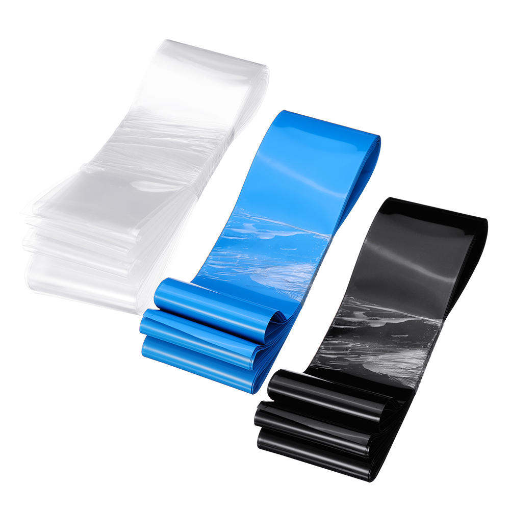 85 mm X 10 m PVC Transparant / Zwart / Blauw Kleur Krimpkous Tube voor Lipo Batterij