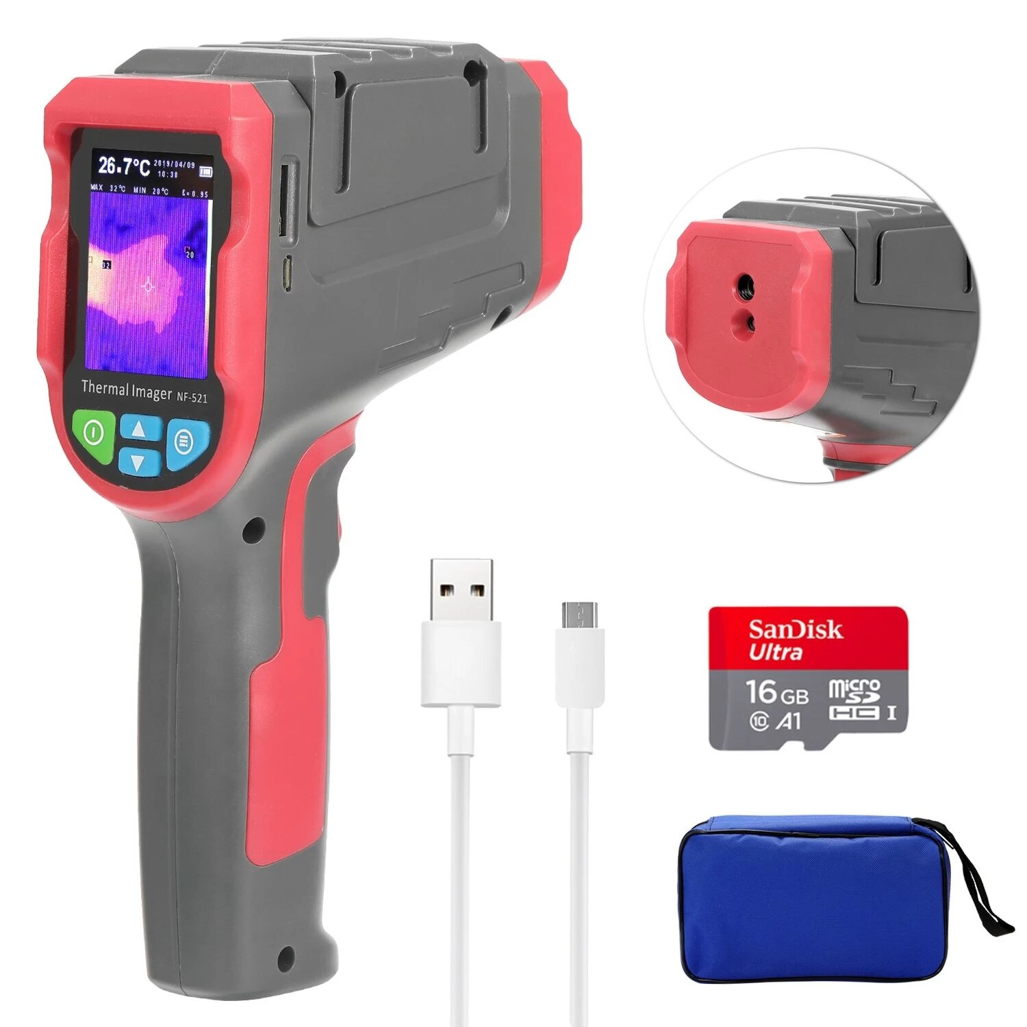 

2.4 Inch Portable Infrared Thermal Imager Handheld Imaging Camera Digital TFT LCD Display Thermometer Temperature Measur