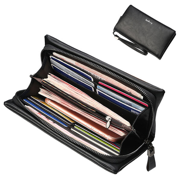 

Baellerry Casual Bussiness Large Capacity Zipper with Multi-Card Slots Phone Wallet Men Handbag Clutch Bag