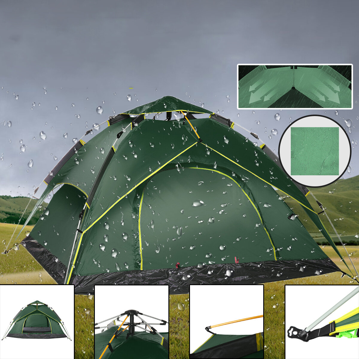 4-5人自動家族キャンプテント超軽量サンシェードキャノピーオーニングアウトドアトラベル