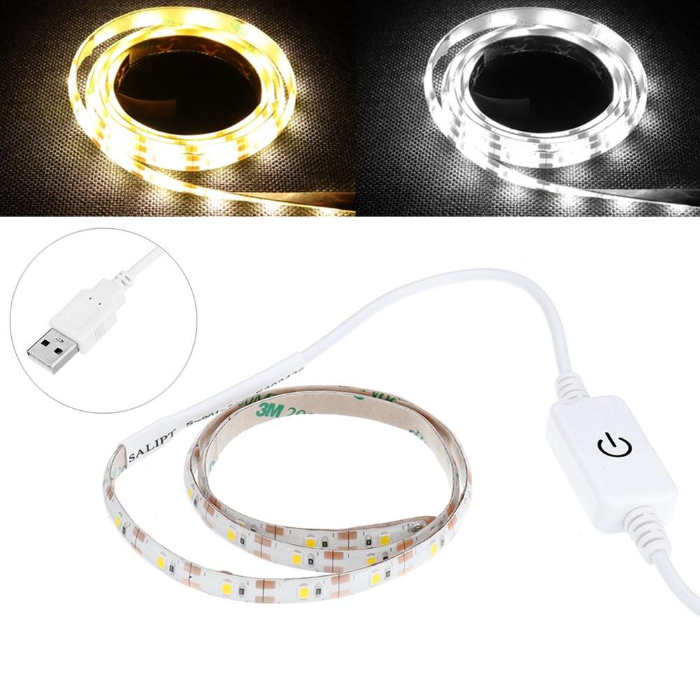 0.5 M USB Powered Waterdichte LED Strip Light met Touch Dimmer Switch voor Outdoor Home Decor DC5V