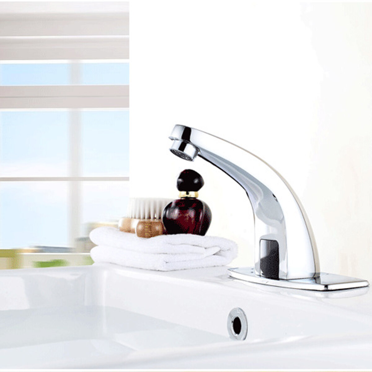 

Hands Free Automatic Sink Mixers Sensor Tap Infrared Water Basin Faucet Bathroom